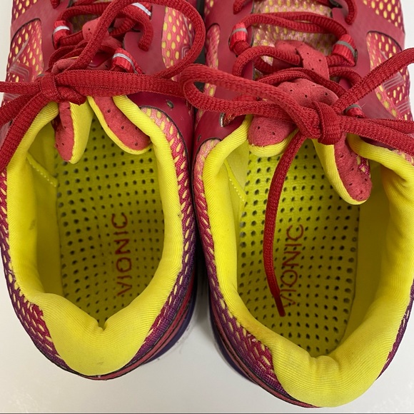 VIONIC 335 Elation 1.0 Walker Sneaker Shoes Size 8 Red Pink Purple Yellow White - Picture 13 of 13